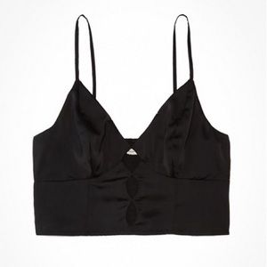 AE Cropped Silky Keyhole Cami